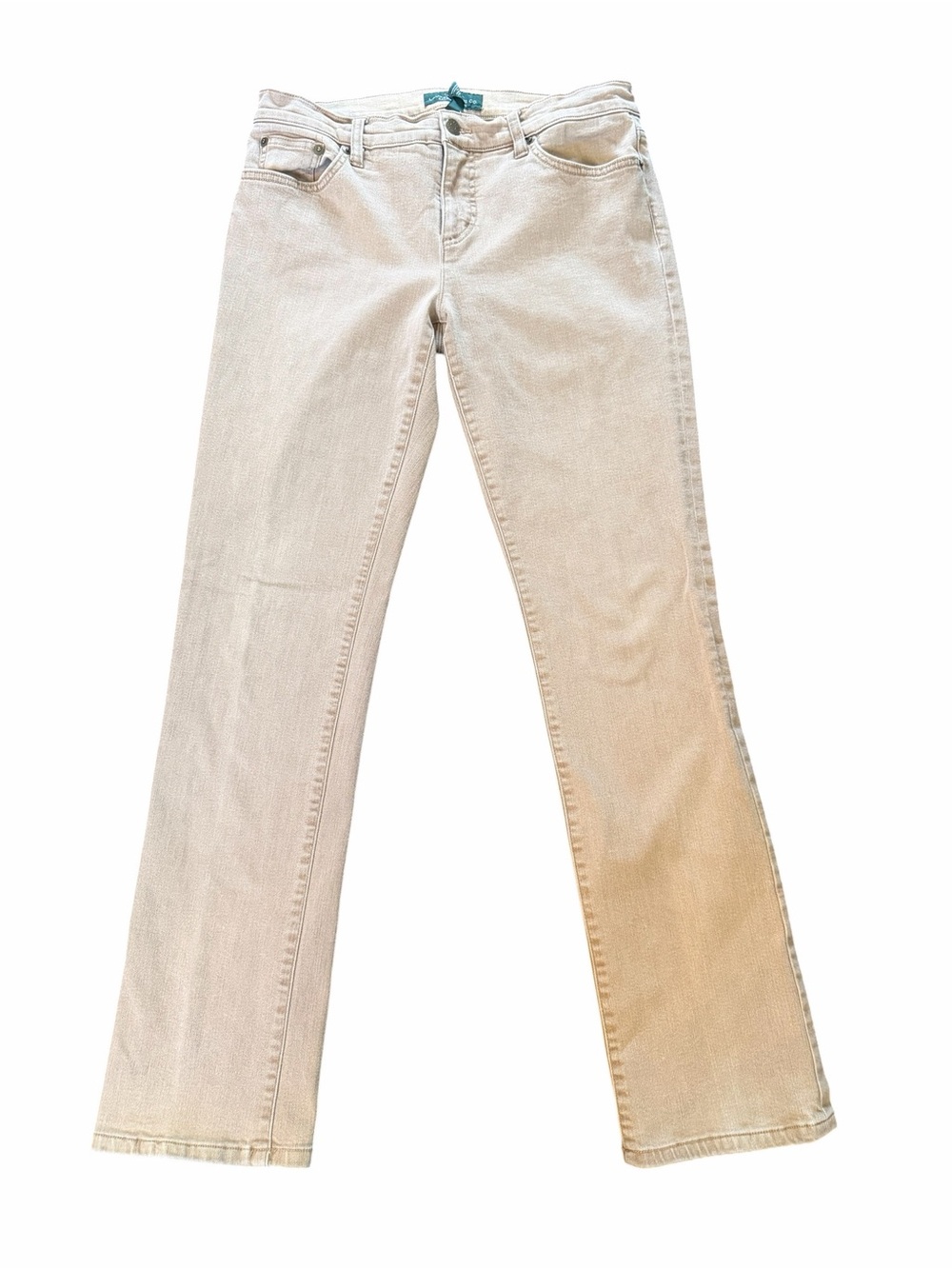 Lauren Ralph Lauren LRL Beige Straight Leg Jeans Women’s Size 8 Stretch Classic
